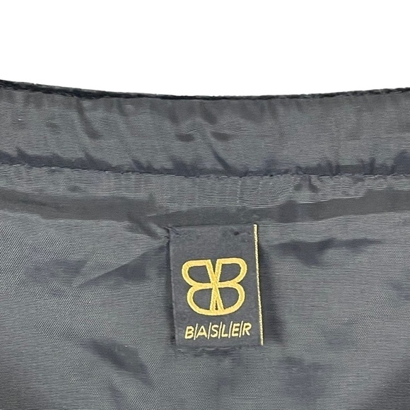 BASLER SEQUIN GEOMETRIC SLEEVELESS VELVET TRIM SHEATH PARTY COCKTAIL DRESS - Picture 14 of 14